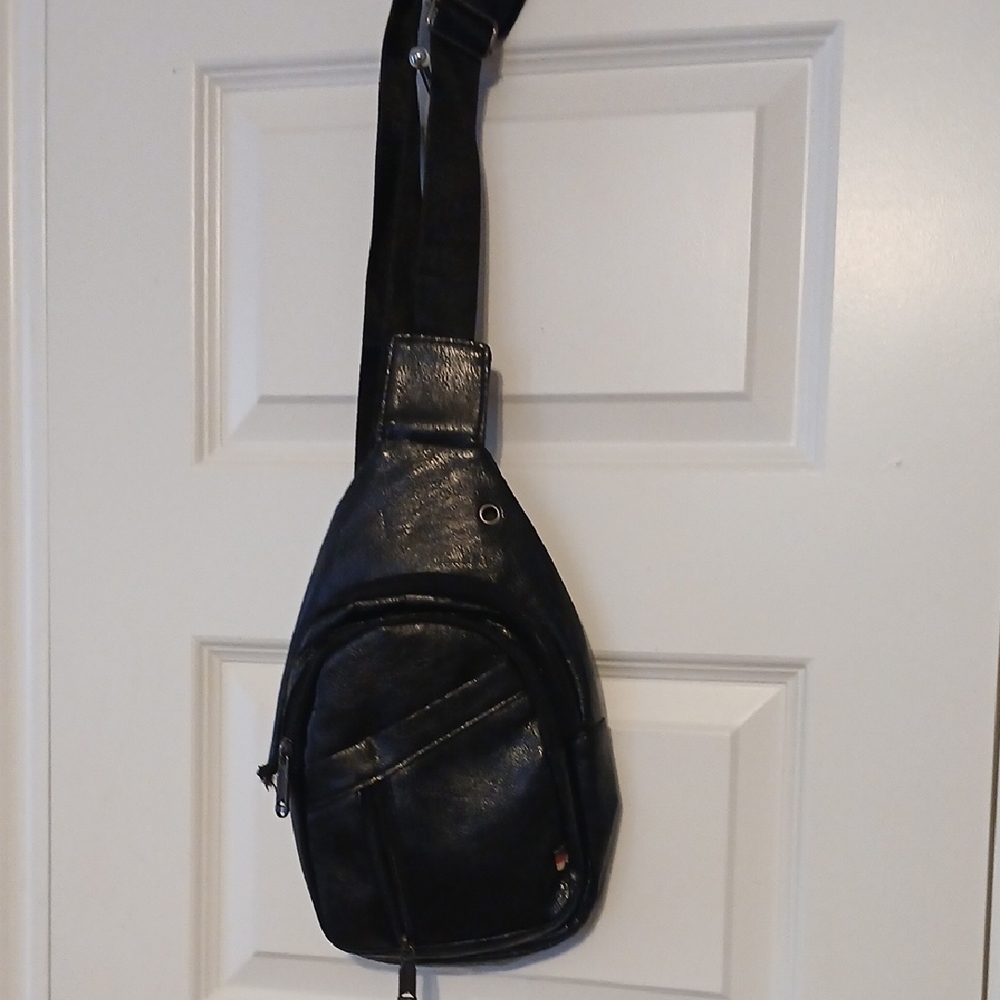 Sleek Black Belt Bag for Men